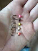 Główki jigowe microjig fluo 25szt 0.5g  okoń pstrąg jaź kleń białoryb