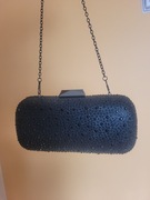Torebka czarna elegancka cyrkonie