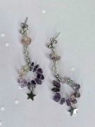 Kolczyki | Stal i kamyczki gwiazda