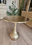 Stolik kawowy stalowy złoty elegancki vintage stal