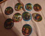 Shrek karty krążki kolekcjonerskie zestaw kolekcja 