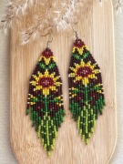 Kolczyki z japońskich koralików.