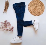 Spodnie 104 110 z nadrukiem love jeansy jeansowe legginsy  rurki skinny