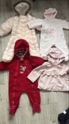 3 x kombinezon plus kurtka 74cm dla dziewczynki