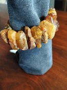 Bursztyn surowy bałtycki bransoletka 