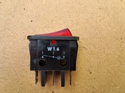 Wyłącznik klawiszowy AGD W1.6 jednotorowy 250V AC 10szt.