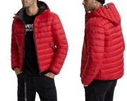 DIVERSE puchowa pikowana kurtka męska czerwona M jak nowa
