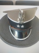 Czapka rogatywka galowa wojskowa, oficer młodszy, 407c/mon, nowa, + otok