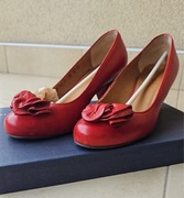 Damskie czółenka Ryłko roz.37 skórzane