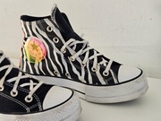 Converse buty trampki wysokie wzór zebra r. 39.5