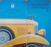 PRL. PZU samochodowa mapa Polski 1984 rok.