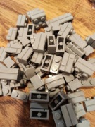 Light Blueish Gray Brick 1x2 with Masonry Profile