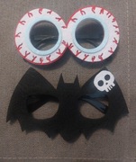 OKULARY HALLOWEEN ŚMIESZNE REKWIZYTY DO ZDJĘĆ DEKORACJA IMPREZOWA 2 sztr