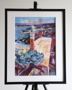 Obraz akwarela Wenecja Noc Denys Tsarenko Oryginał