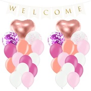 Zestaw dekoracji WELCOME Balony foliowe Powitanie