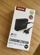 Hama Stacja ładująca 65W 2x USB-C 2x USB-A GaN szybkie ładowanie