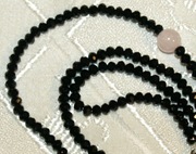 Naszyjnik naturalny spinel z różowym kwarcem /nr 25