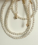 Naszyjnik i Bransoletka Perły naturalne mini Złocenie 24K