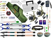 Mega zestaw wędkarski spławik grunt spinning dla początkujących