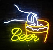 NEON SZYLD PIWO BEER BROWAR BAR KLUB PUB LAMPKA LED USB KARCZMA TAWERNA 