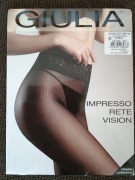 Rajstopy Tights GIULIA Impresso Rete Nero size/rozmiar 4/L 40 DEN