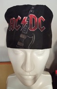 Lekka bandana/opaska z logo zespołu AC/DC z dzianiny – idealna na koncert!