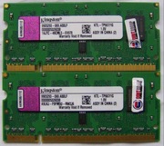 Kingston KTL 1 GB PC2-5300 DDR2 x 2 (para) =2GB