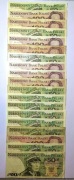 BANKNOTY PRL ZESTAW 19 SZTUK 50ZŁ -100ZŁ + banderole 10-200 zł 24 szt.(28)
