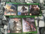 Zestaw gier na Xbox One Tomb Raider,Star Wars,Lords, Assassin's 