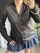 Koszula marki MEXX Rozmiar XL czarna taliowana elegancka klasyk