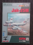 Model Kartonowy GPM 546 Samolot Jak-25M  + LASERY