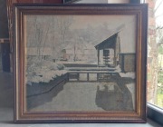 Obraz olejny niemiecki malarz Hanz Vilz