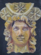 Rysunek pastelowy "Helios Cosmocrator" na podstawie rzeźby z III w. p.n.e.