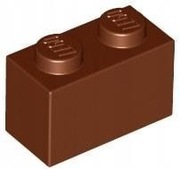 Lego 3004 klocek 1x2 brązowy