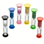 Klepsydry do gier fabularnych RPG, planszowych, zestaw 6 szt. 0,5 - 10 min.