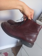 Botki mokasyny sztyblety Vagabond skóra bordowe markowe typ kazar lasocki