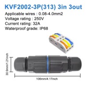 Mufa kablowa 3x 0,08 do 4.0mm2  złączka hermetyczna IP68 wodoszczelna