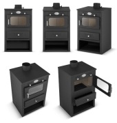 Piec kominek stalowy koza szamotowy ZVEZDA 1B 9kW