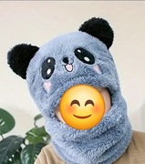 Czapka z kominem. Kominiarka miś 3-8 lat