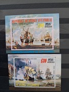 marynistyka -statki żaglowe - 2 bloczki czyste Gwinea