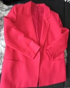 MARYNARKA damska bez zapięcia r. 40/42 ŻAKIET VINTAGE czerwona karminowa