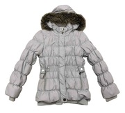 Kurtka damska zimowa C&A puchowa, ciepła rozm S / 158 - kolor szary