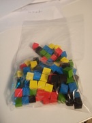 Kostki drewniane 8mm 120 szt. w 5 kolorach 