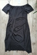Czarna sukienka z mieniacego się materialu S/M