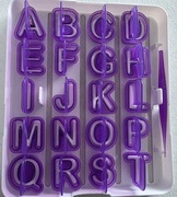 Literki i cyferki do dekoracji tortu - cały alfabet
