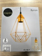Lampa wisząca Diament Druciana Byron miedziana E27 Inspire