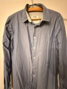 Koszula granat-kratka - L - Pull&Bear- SLIM