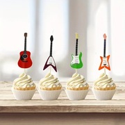 Topper piker na tort urodzinowy gitara 4 szt