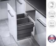 Kosz do Segregacji Hailo  CS Slide Cargo Synchro 60cm (56 litrów 2x28L)
