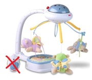 Fisher Price Karuzela do łóżeczka z misiami projektor